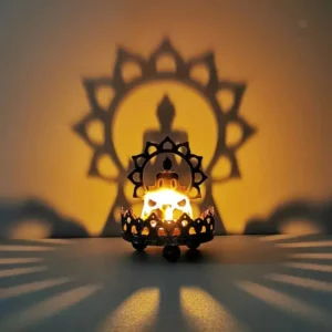 Lampe à Huile Bouddha en céramique artisanale
