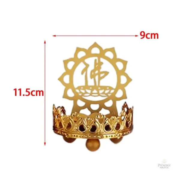 Design unique de lampe à huile, symbole de paix intérieure