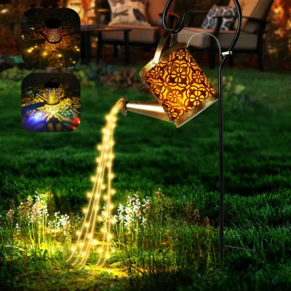 Lampe Arrosoir Solaire en forme de lanterne de jardin