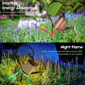 Éclairage extérieur créatif avec arrosoir lumineux