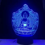 Éclairage 3D avec motif de Bodhisattva pour la sérénité
