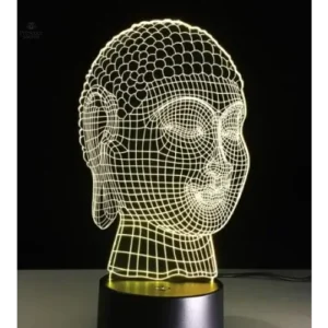 Lampe lotus en forme de Bouddha pour méditation