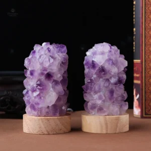 Lampe de chevet améthyste, design zen pour votre intérieur