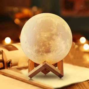 Lampe zen en forme de lune, idéale pour éclairer doucement votre nuit