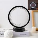 Lampe de chevet élégante en matériau naturel