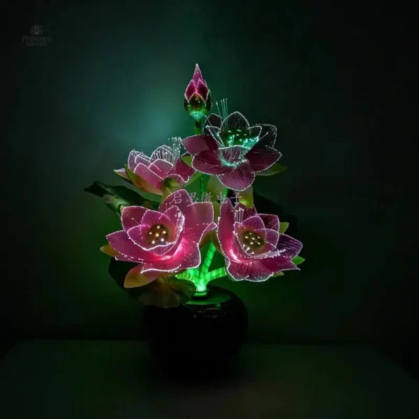 Élégante lampe fleur de Lotus, parfaite pour la méditation