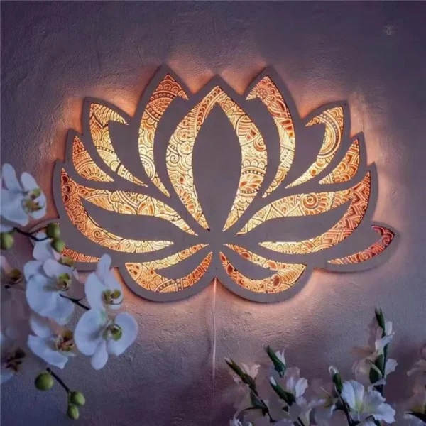 Lampe murale Lotus, design zen et apaisant