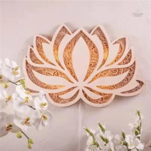 Lampe zen en forme de lotus, éclairage doux et harmonieux
