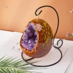 Éclairage relaxant, lampe œuf décorative en améthyste
