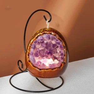 Lampe en améthyste, symbole de sérénité et bien-être