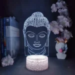 Lampe en forme de tête de Bouddha pour la décoration intérieure