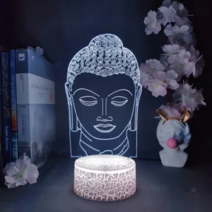Lampe en forme de tête de Bouddha pour la décoration intérieure