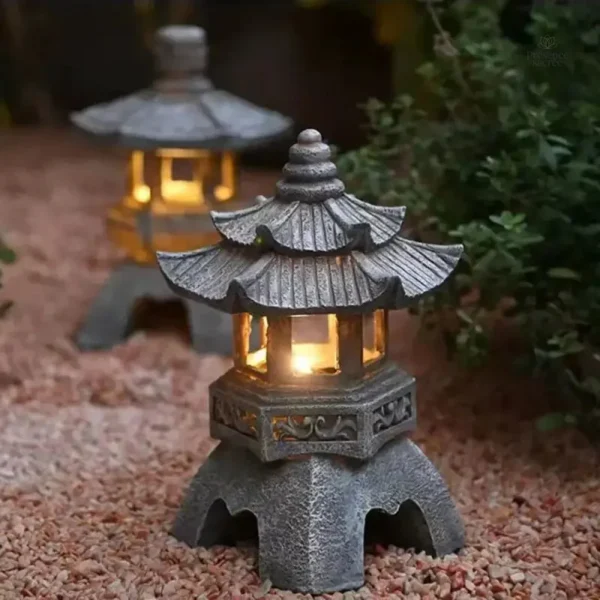 Lanterne de jardin design asiatique