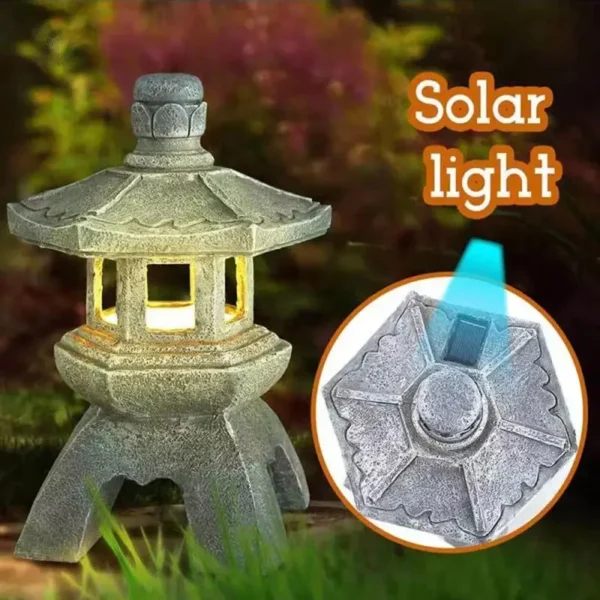 Lanterne solaire en forme de pagode