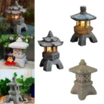 Éclairage de jardin asiatique à énergie solaire