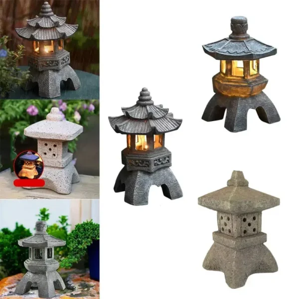 Éclairage de jardin asiatique à énergie solaire