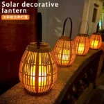 Lanterne en rotin moderne pour ambiance extérieure