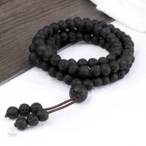 Bijou mala en pierre de lave naturelle, pratique et élégant