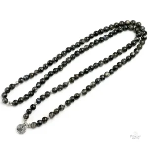 Bracelet Mala labradorite, perles naturelles uniques
