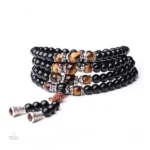 Mix de Oeil de Tigre et Obsidienne, accessoire zen