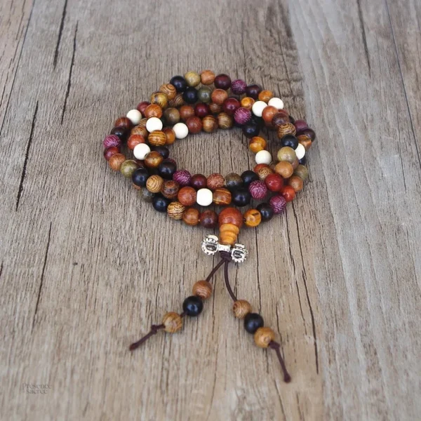 Mala tibétain en bois pour bien-être