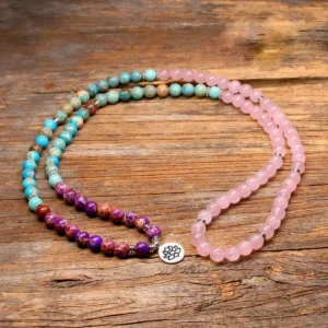 Bracelet mala en Quartz, outil pour la méditation