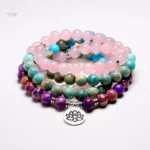 Accessoire de méditation : Mala en Quartz pour pratiques spirituelles