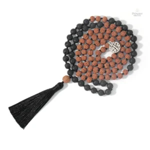 Bracelet mala spirituel en Rudraksha