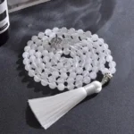 Mala Tibétain Jade Blanc 108 Perles