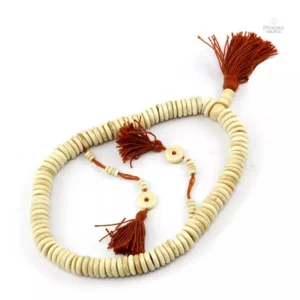 Mala tibétain en os