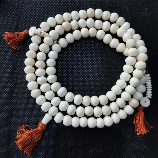 Bracelet mala tibétain en os naturel