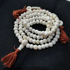 Mala de méditation en os de yak traditionnel