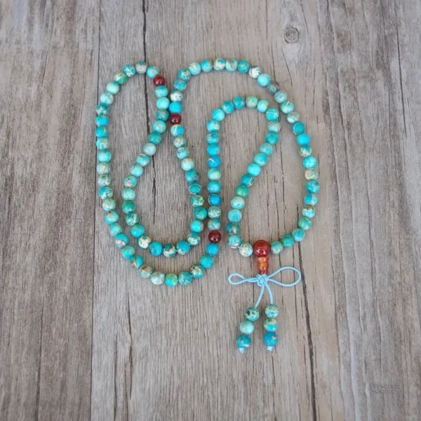 Mala en turquoise pour méditation bouddhiste