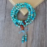 Mala bouddhiste traditionnel en turquoise