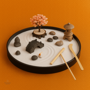 Mini Jardin Zen en cercle compact