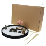 Ambiance apaisante avec jardin zen miniature