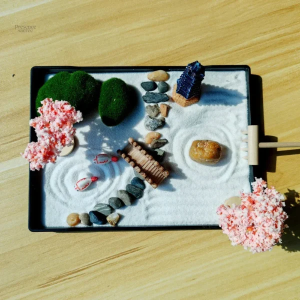 Jardin zen asiatique en version miniature