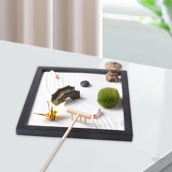 Jardin zen miniature pour créer une ambiance apaisante