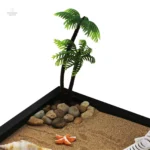 Mini jardin zen avec éléments naturels pour relaxation