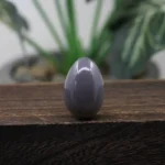 Oeuf de Yoni Agate grise, pierre naturelle pour bien-être