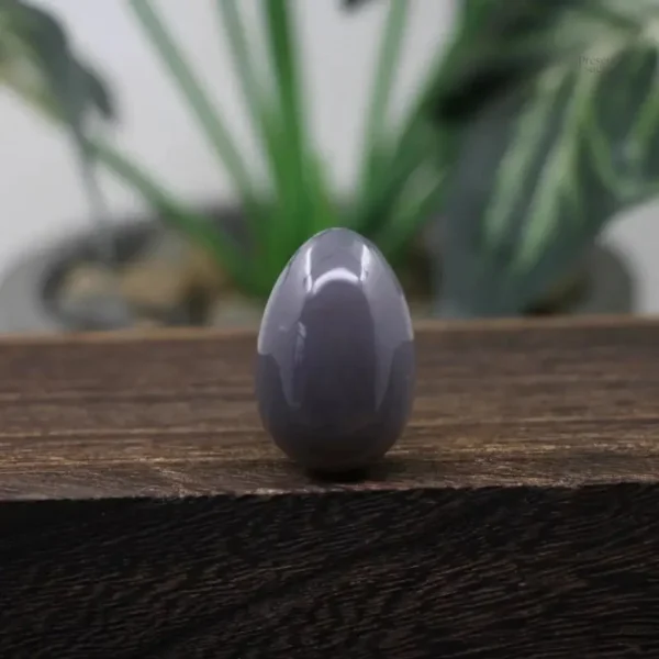 Oeuf de Yoni Agate grise, pierre naturelle pour bien-être