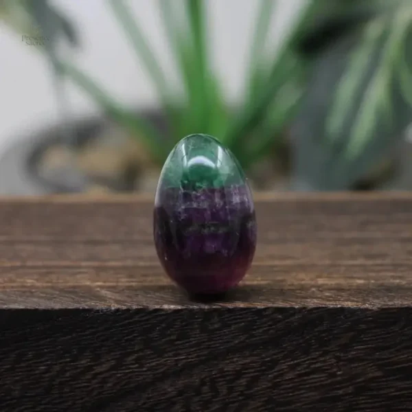 Oeuf de Yoni en Fluorite, pierre de bien-être et d'équilibre