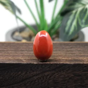 Oeuf de Yoni en Jaspe rouge, pierre naturelle de bien-être