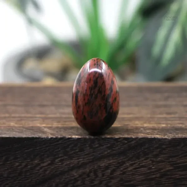 Oeuf de yoni en obsidienne mahogany