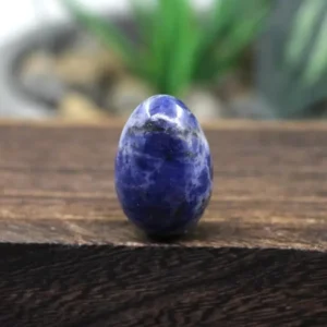 Oeuf de yoni en sodalite, pierre de bien-être naturel