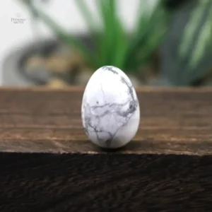 Oeuf de yoni turquoise blanc, outil de bien-être féminin