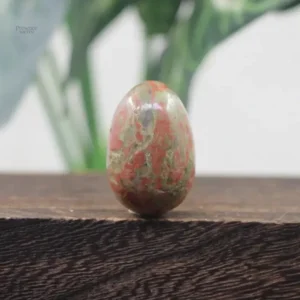 Oeuf de yoni en unakite, pierre naturelle pour bien-être