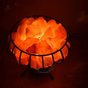 Lampe de sel de l'Himalaya en forme de panier