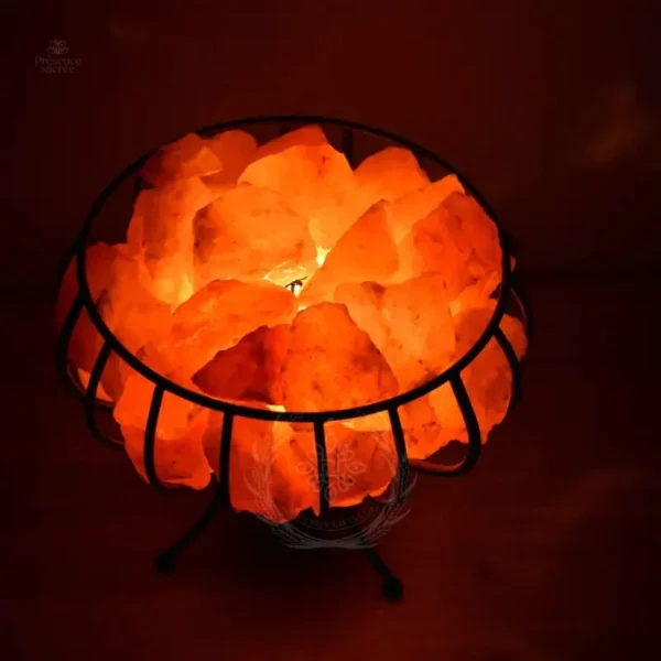 Lampe de sel de l'Himalaya en forme de panier