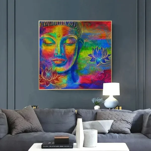 Peinture moderne de Bouddha en nuances multiples